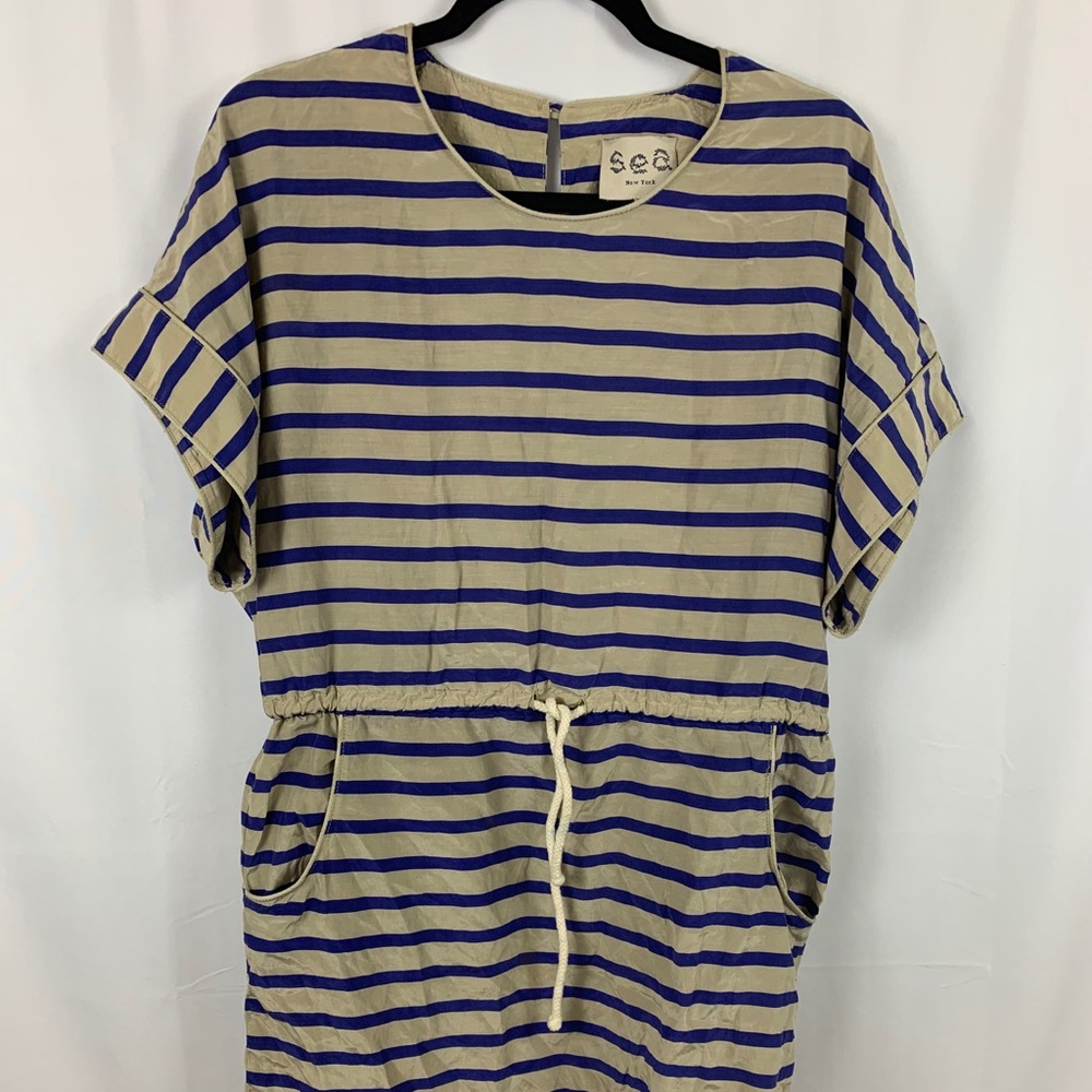 SEA New York Short Sleeve Striped Dress